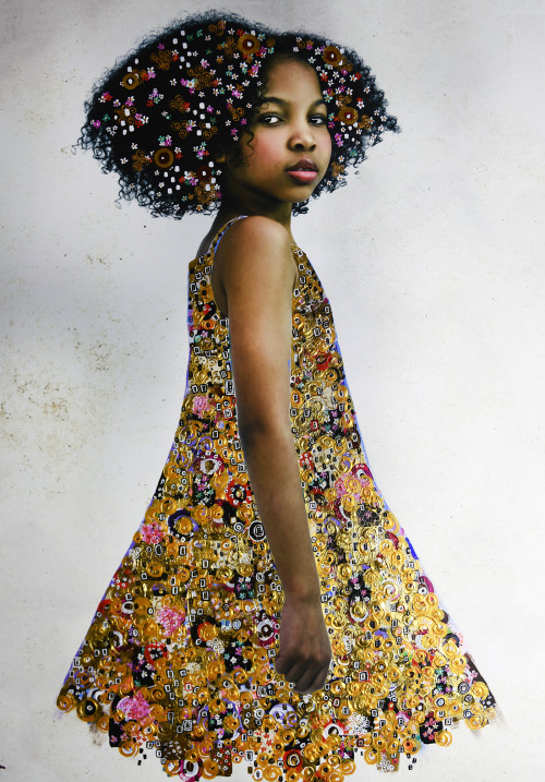 itscolossal: Striking Portraits by Artist Tawny Chatmon Embellished with Gold Garments and Ornate Ba
