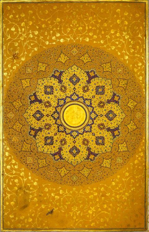 niramish:Shamsa (Sunburst) motif from the Padshahnama - 1656.