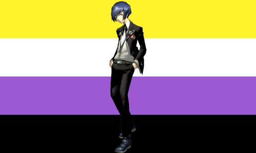 The Protagonist from Persona 3 is nonbinary! (requested by @mechanicalmishaps)