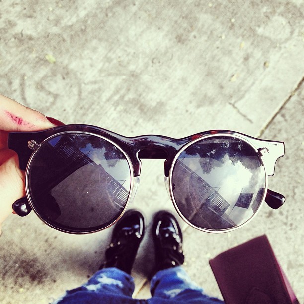 driveshesaid:  Brought these perfect sunnies to NYC (from @elektraspank)