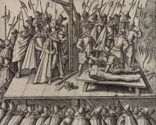deathandmysticism:Execution of one of the Gunpowder Plot Conspirators, 1605