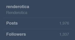 Renderotica Has Just Reached “Leet” Follower Status!!Thanks To All Of You Who