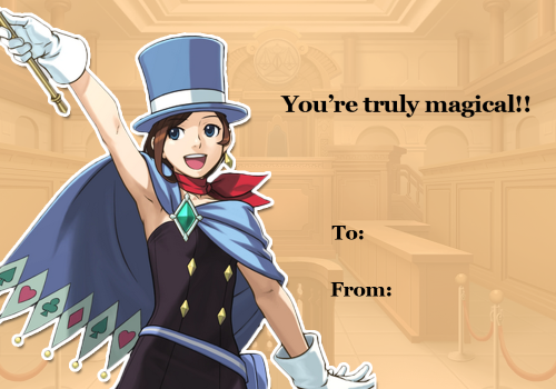 eggtempest:happy valentines day from the whole ace attorney gang <3