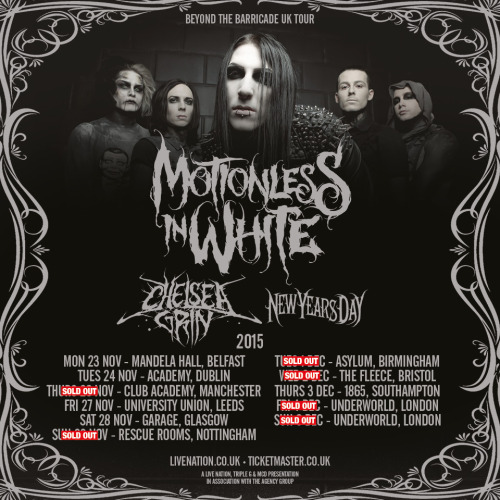 Shows are selling out to see @ChelseaGrinUT supporting @MIWBand in the UK! Get your tickets here: ww