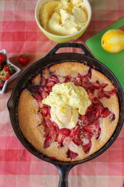 foodopia:  Strawberry Cobbler with Lemon