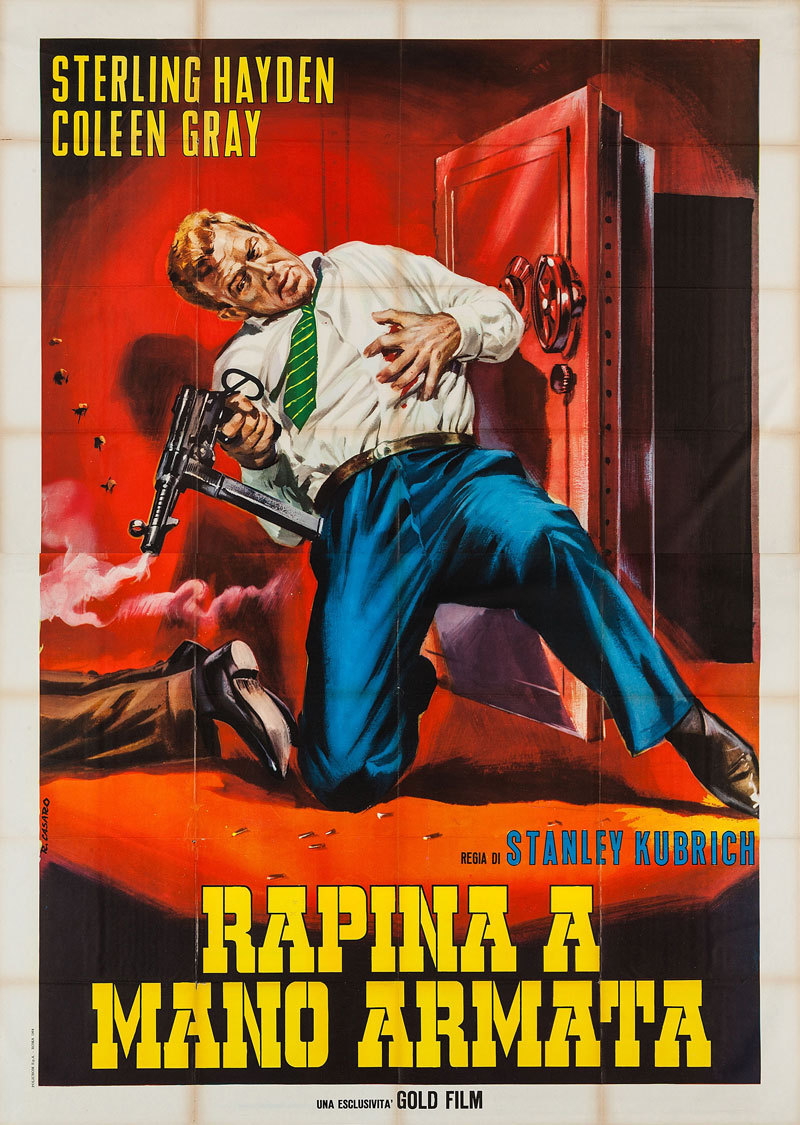 1964 Italian re-release 4-foglio for THE KILLING (Stanley Kubrick, USA, 1956)
Artist: Renato Casaro (b. 1935)
Poster source: Heritage Auctions
The Killing plays today and Monday at New York’s Film Forum in their Return of the Double Feature series...