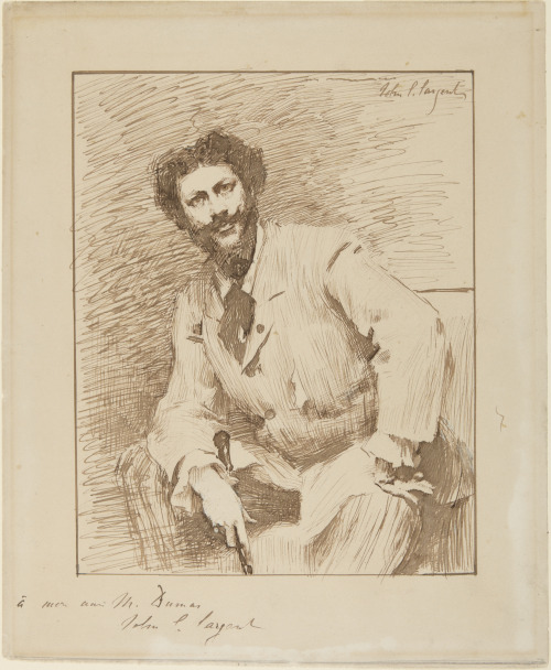 Portrait of Carolus-DuranJohn Singer Sargent (American; 1856–1925)1879Pen and brown ink (iron-gall?)