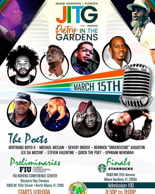 *Mic check, mic check 1, 2, 1, 2 * Do you love poetry? Stop by FMAC at Jazz in the Gardens Thursday