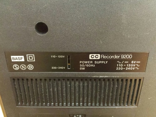Basf CC Recorder 9200 Cassette Tape Recorder, 1971