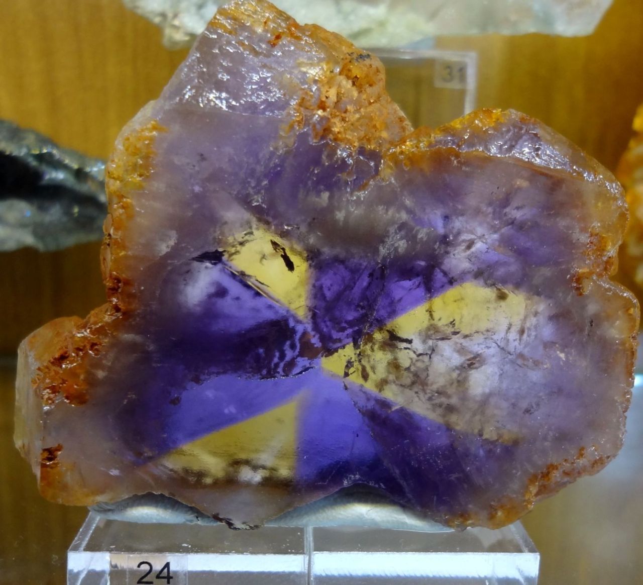 mineralists:  Quartz var. Ametrine (Citrine and Amethyst)