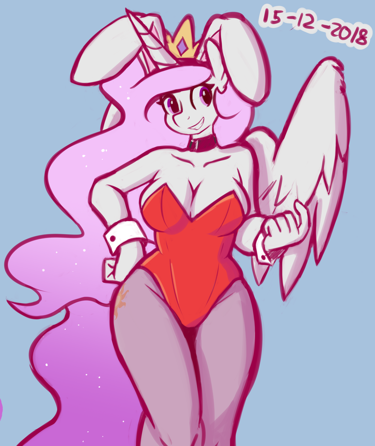 Drawin’ it again but better~Pink mane Celestia is underrated