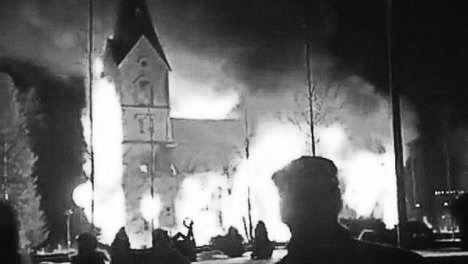 deawaken:  A church in flames in Ylivieska today. I could smell the smoke all the