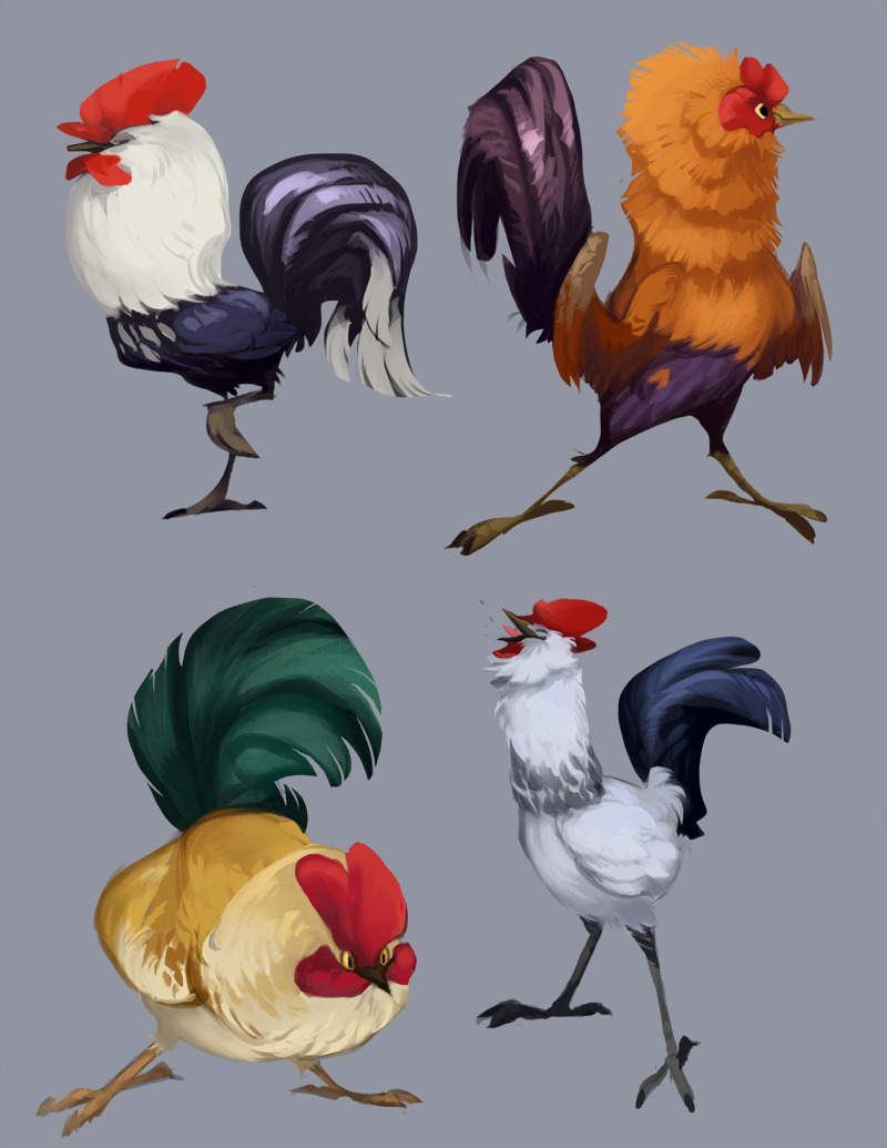 mosaur:  Rooster doodles! Guess how many times I broke out into impromptu uncalled