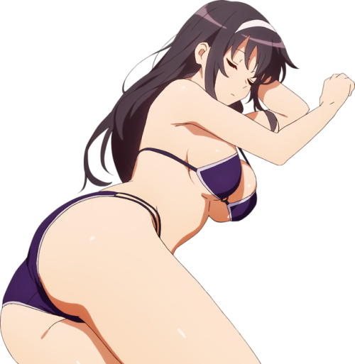 otaconsensei88:  Compilation of Utaha in her infamous blue bikini Series: Saekano  From: Megami Magazine #179 April 2015 issueSources: 1, original  From: Saekano Flat, season 2, episode 0Sources: 2, 3  From: Light Novel illustrationSources: 4, original