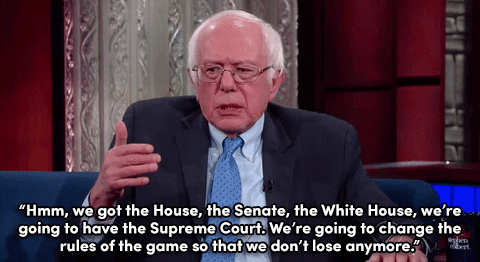 micdotcom:Bernie Sanders talks about fixing the Democratic party with Stephen Colbert