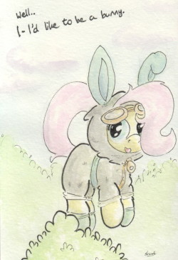 slightlyshade:  She just wants to be a bunny.