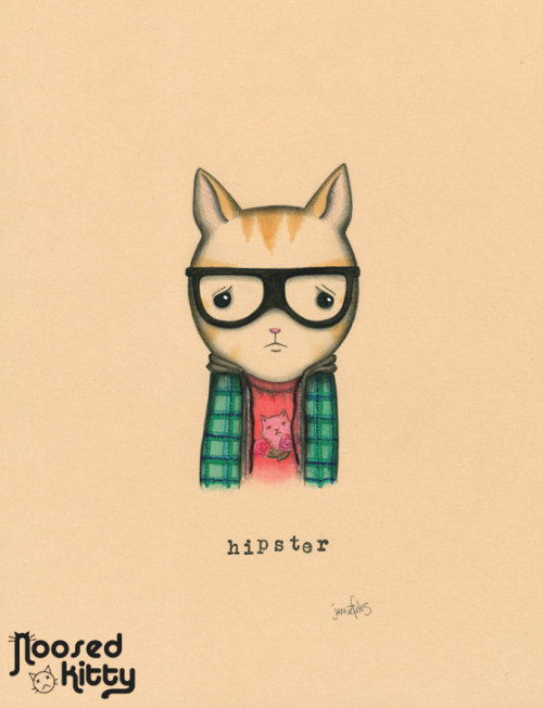 Hipster Cat Print