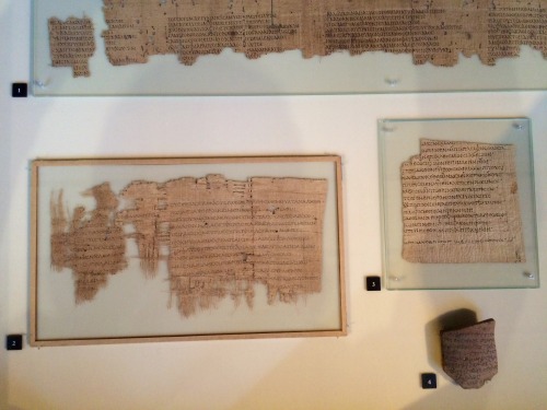 Homer on papyrus at the Neues Museum, Berlin: 2. Iliad, Book 21-23; 3. Iliad, Book 8