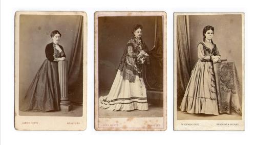 Beautiful Period 1860&rsquo;s dresses - original photographs taken in the Bradford area  su
