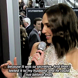 galgadotsource:Who is the first person that you shared the photo of yourself in costume with?