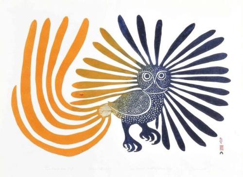 Kenojuak Ashevak (Canadian/Inuit artist) 1927 - 2013The Enchanted Owl, 1960stonecut60.9 x 66 cm. (23