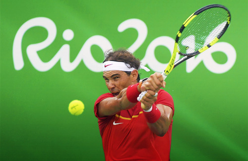 keepcalmandvamos: Rio 2016 Olympics : R1 - Rafael Nadal def. Federico Delbonis 6-2 6-1