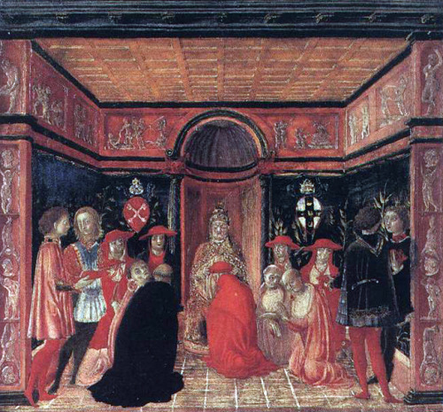 Francesco di Giorgio Martini - Pope Pius II Names Cardinal His Nephew (1460).
