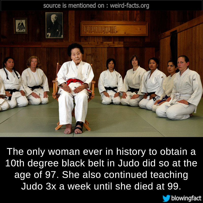 mindblowingfactz:    The only woman ever in history to obtain a 10th degree black