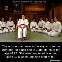 Mindblowingfactz:    The Only Woman Ever In History To Obtain A 10Th Degree Black