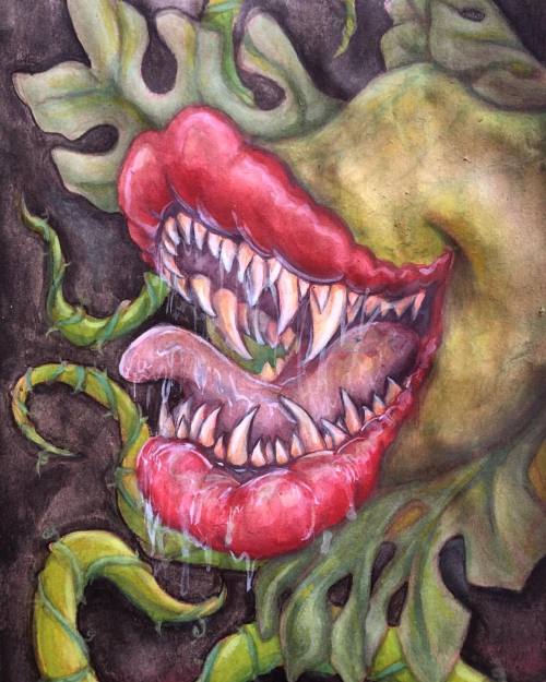 &ldquo;Feed Me Seymour&rdquo; #audreyii #audrey2 #littleshopofhorrors #sketchbook #illustration #gou