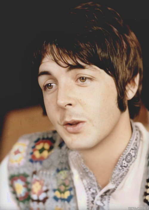 Paul McCartney photographed by Henry rossman during an interview with Time Magazine in 1967. 