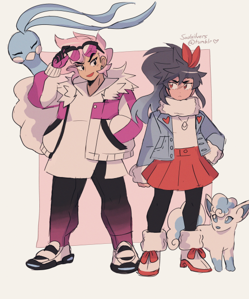 [ PKMN OC ]i gave begonia a friend and this dynamic is everything to melupine is the son of a pkmn c