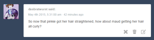 somescrub:  Pinkie looks much better with big hair. And breasts.
