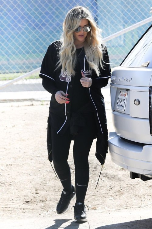 Arriving at a baseball field - March 8♛♛♛ kardashians, jenners, hadids