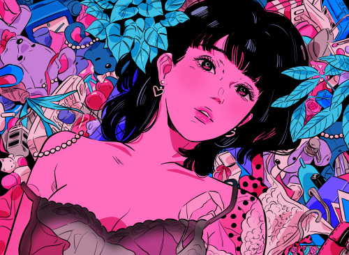 stephaniepriscillart: Mima’s world &lt;3 a perfect blue poster redraw in my style