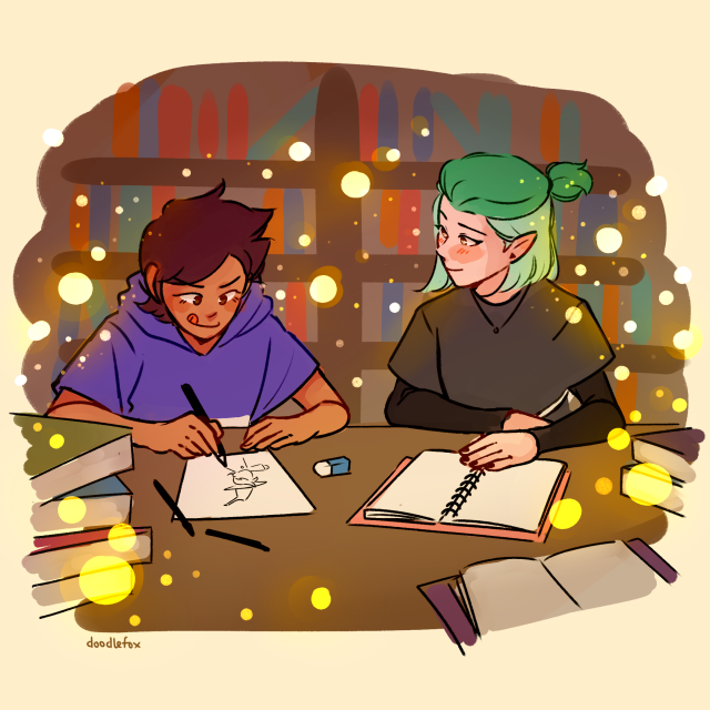 i like to think they draw fanart together while in the book club