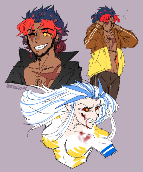 Various Shit Doodles Over The Last Few Months That Isnt Promare But That Other Funky Trigger Show