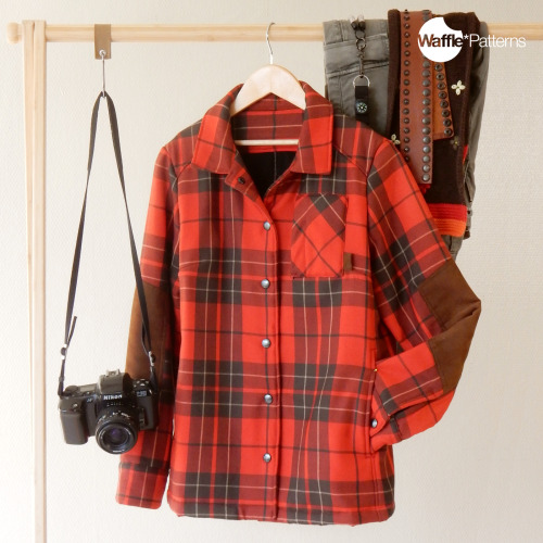 Waffle Patterns pdf sewing patterns / Komugi Over shirt