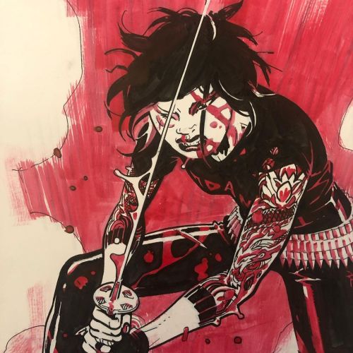 Working on a Saya commission. Next DEADLY CLASS issue hits stores APRIL 27th! Order at your local co