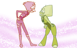 en-lil:  Saw the latest episode and had to draw this.  “A Peridot with a Pearl” I guess. 