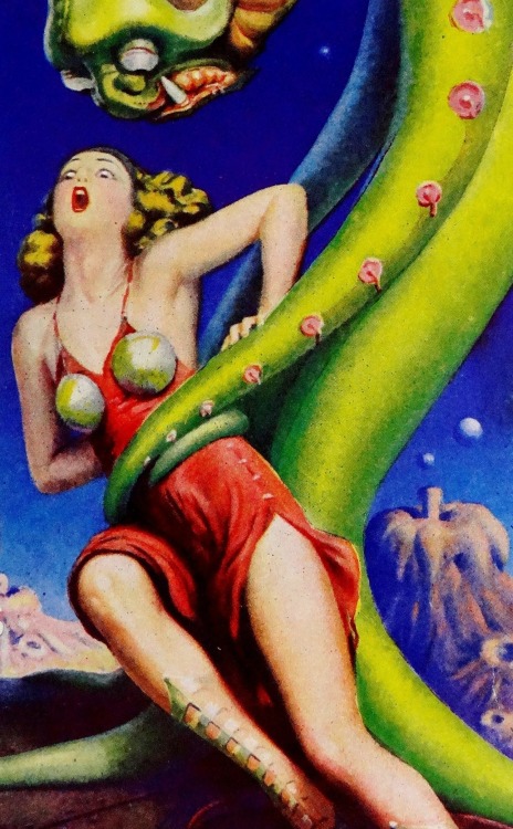 mykillyvalentine: Cover detail from the Spring 1942 issue of Planet Stories.