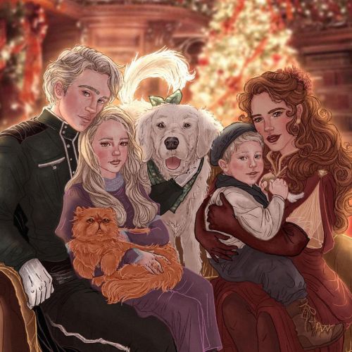 Happy Magical Christmas ✨From: The Malfoys ..#dramione #dramionefanart #dracomalfoy #hermionegranger
