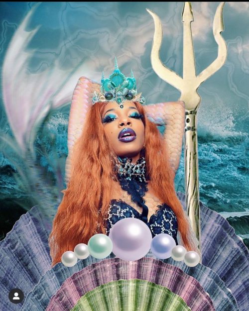 I HAD to repost this bomb edit by @yourcupof_tee . Do y’all see this? I’m a mermaid. This is the Pis