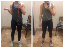 barbells-and-highheels:  11 months apart; 130 vs 120  I’d like to think I made a shit ton of progress this year, but I’m happy with the little progress I made.   I popped a disc out of my back that I am STILL weary about.  I got out of an abusive