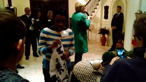Two Black Lives Matter activists interrupted a private Hillary Clinton fundraising