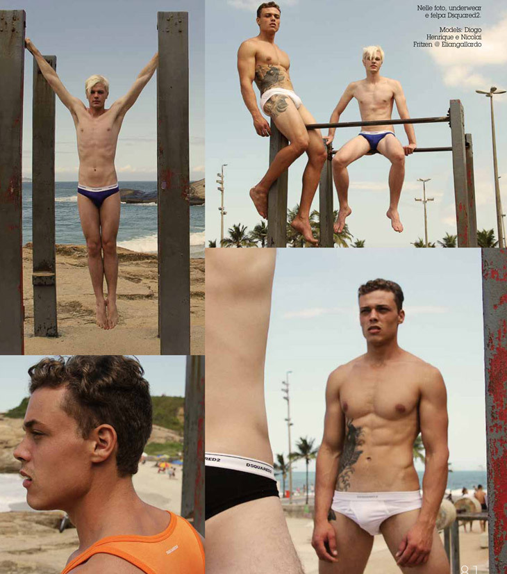 chriscruzism:     Brazilian models Diogo Henrique and Nicolai Fritzen at Elian