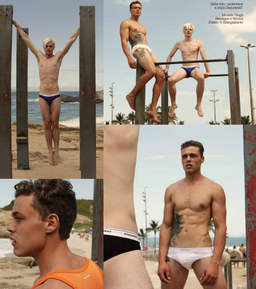 chriscruzism:     Brazilian models Diogo Henrique and Nicolai Fritzen at Elian Gallardo Model agency looking handsome in a beach session entitled “Carioca Gym”, styled and shot by Stefano Roncato for MFL Magazine. For the shoot models are