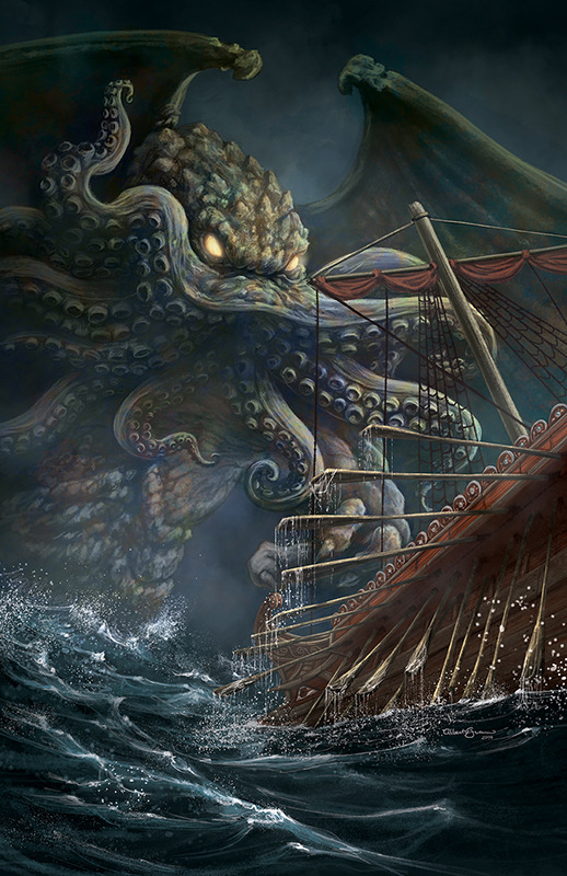 midnightmurdershow:  Cthulhu Starspawn by albertoguerra 