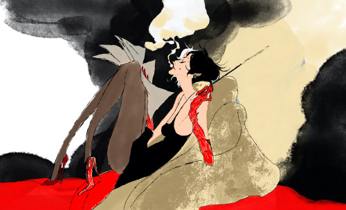 Cruella de Vil themed life drawing!