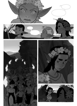 First page of chapter 6, done in the new style. I might go back and adjust the values, or add details, but this is pretty much it.I am happy with how it looks, but I am not yet sure how the workflow works speed wise. Because scenes with lots of people